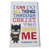 C&F Wooden Bat Girl Quote Plaque